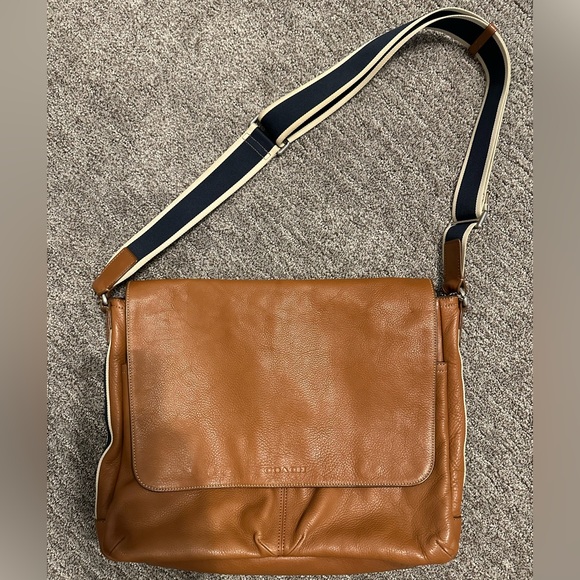 coach heritage web leather messenger bag - Picture 1 of 8